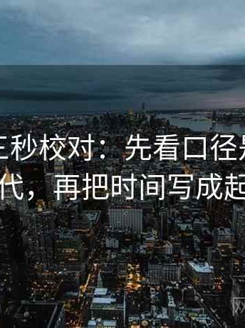 YY漫画三秒校对：先看口径是不是没交代，再把时间写成起止