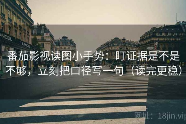 番茄影视读图小手势：盯证据是不是不够，立刻把口径写一句（读完更稳）