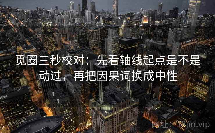 觅圈三秒校对:先看轴线起点是不是动过,再把因果词换成中性 觅圈三秒校对:先看轴线起点是不是动过,再把因果词换成中性